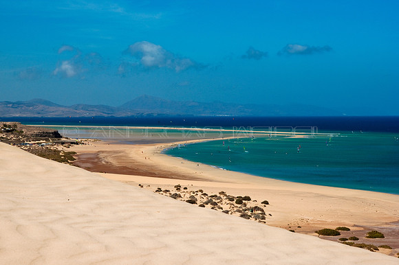 Duna y playa en Sotavento - Península de Jandía, Fuerteventura