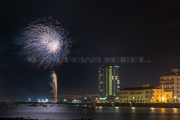 Fuegos artificiales en las Fiestas de San Ginés - Arrecife.