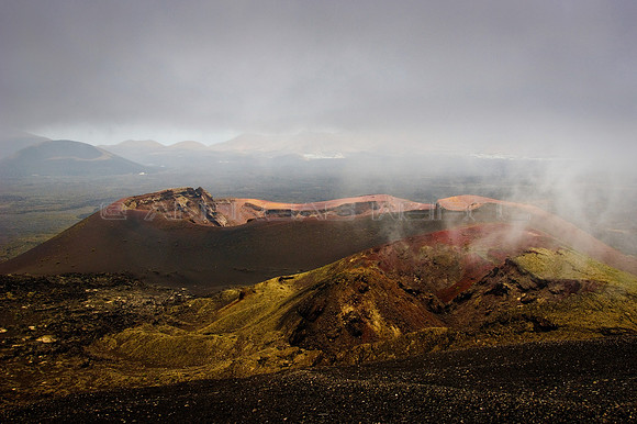 Cráter del Corazoncillo en el Parque Nacional Timanfaya, Lanzarote
