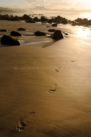 Pisadas desde la luz - Playa de Famara, Teguise.
