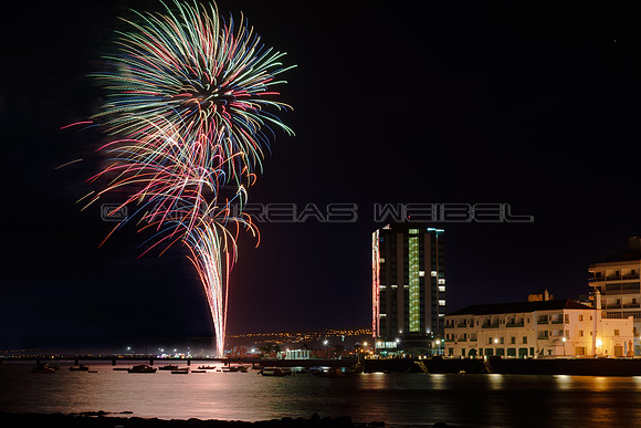 Fuegos artificiales en la Fiesta de San Ginés - Arrecife.
