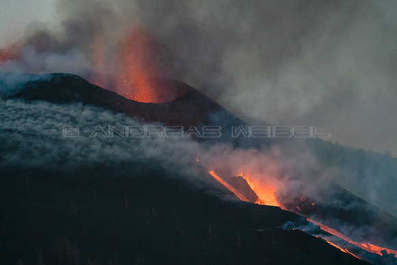 Erupción Volcán Cumbre Vieja - La Palma, Islas Canarias.