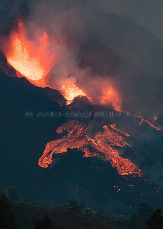 Erupción Volcán Cumbre Vieja - La Palma, Islas Canarias.