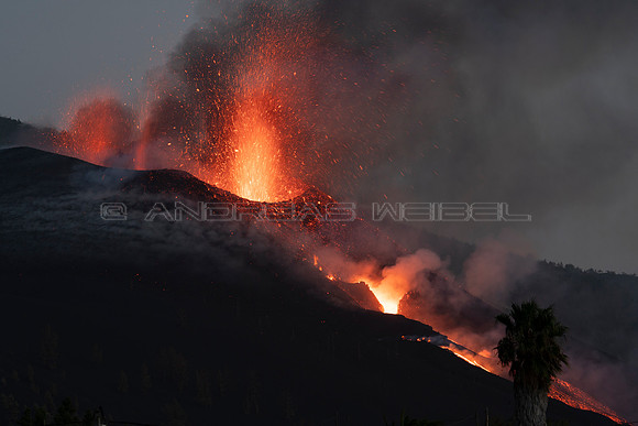 Erupción Volcán Cumbre Vieja - La Palma, Islas Canarias.