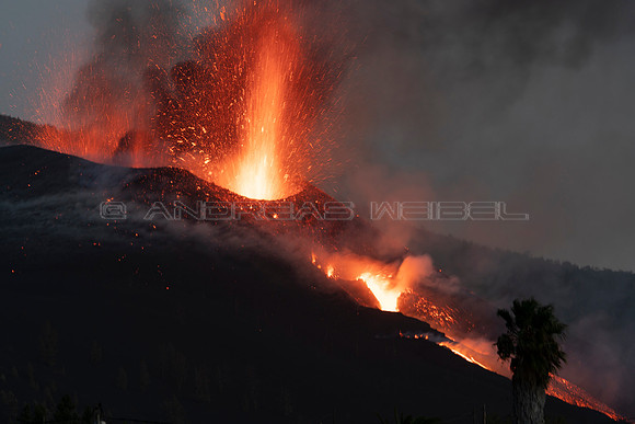 Erupción Volcán Cumbre Vieja - La Palma, Islas Canarias.