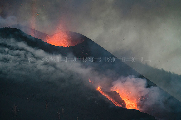 Erupción Volcán Cumbre Vieja - La Palma, Islas Canarias.