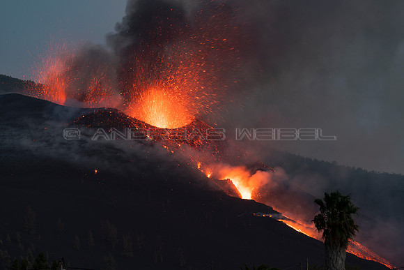Erupción Volcán Cumbre Vieja - La Palma, Islas Canarias.