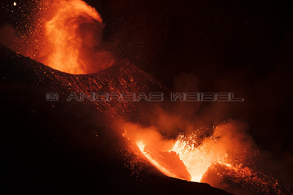 Erupción Volcán Cumbre Vieja - La Palma, Islas Canarias.
