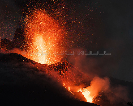 Erupción Volcán Cumbre Vieja - La Palma, Islas Canarias.