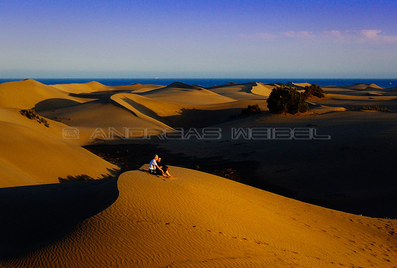 Puesta de sol en las Dunas de Maspalomas - Gran Canaria