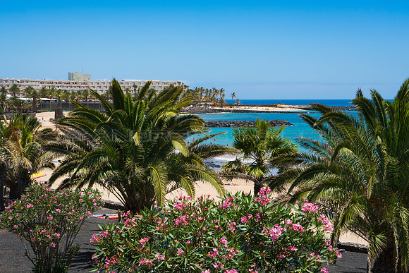 Vista a la Playa de Las Cucharas con el Hotel Meliá Salinas - C