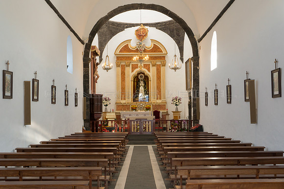 Interior de la iglesia de Los Dolores - Mancha Blanca, Tinajo.