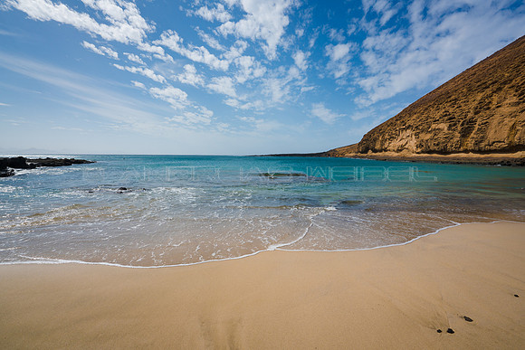Marea baja en la Playa de La Cocina - Montaña Amarilla, La Grac