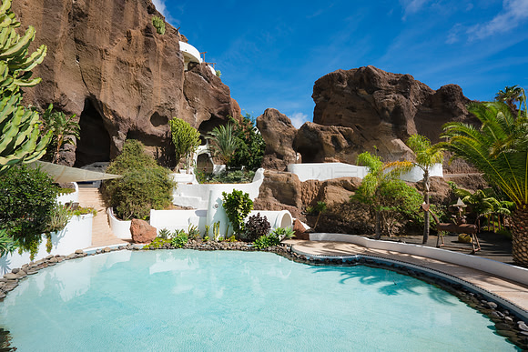 Vista a la piscina en el Lagomar - Nazaret, Teguise.
