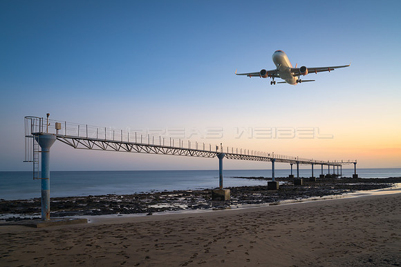 Aterrizando al atardecer - Matagorda.