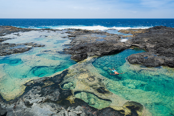 De relax - Piscinas naturales en Los Charcones, Playa Blanca.