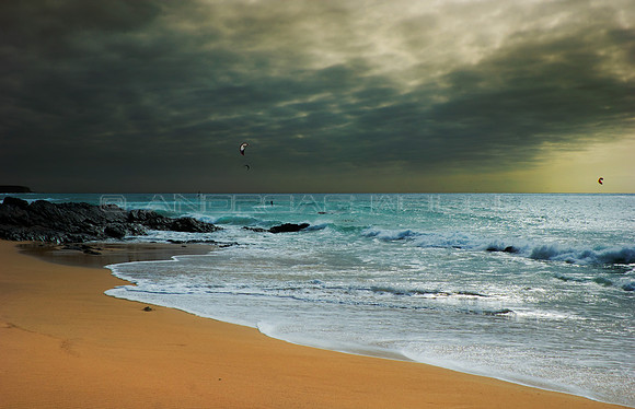 Tormenta en la playa de El Cotillo - Fuerteventura, Islas Canarias