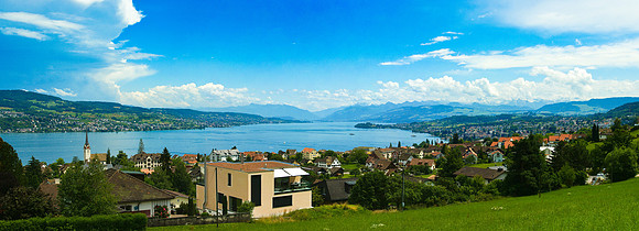 Panorama mit Alpen