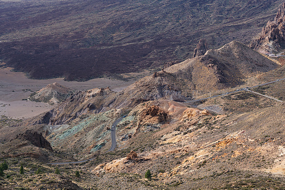 División con colores - Los Azulejos y los Roques de García, P.