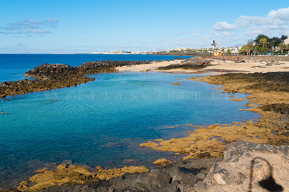 Marea baja en la Playa del Jablillo - Costa Teguise.