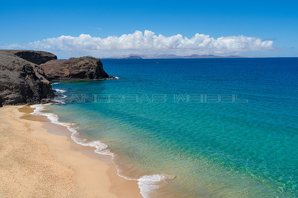Vista de Postal - Playa de la Cera, Costa de Papagayo, Yaiza.