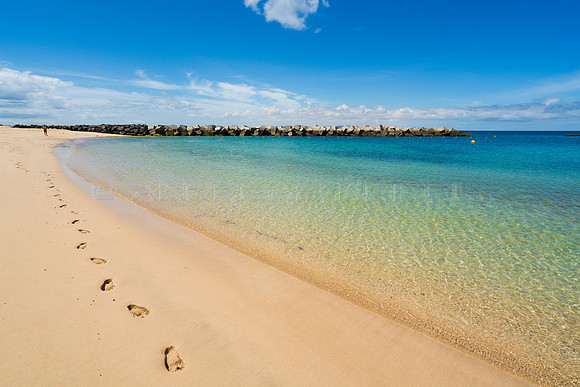 Orilla con huellas - Playa Flamingo, Playa Blanca, Yaiza.