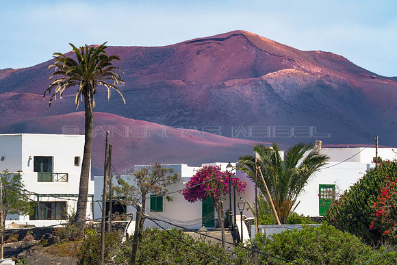 La presencia del volcán - Casas de Uga ante el macizo de Timanf