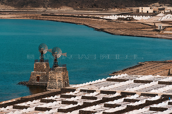 Sal entre cocederos - Salinas de Janubio, Yaiza.