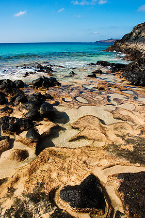 Erosión en una playa petrificada - La Graciosa, Islas Canarias