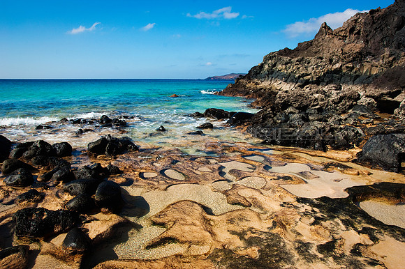 Dibujos en la Playa de la Concha - La Graciosa, Canarias
