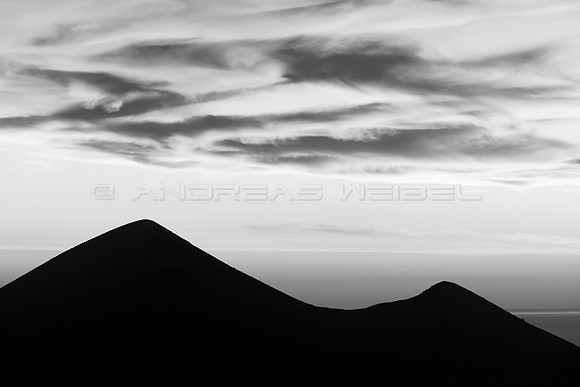 Atardecer en blanco y negro - La Geria, Lanzarote.