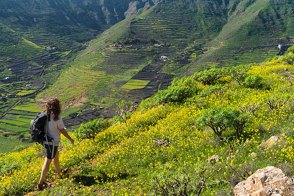 Sendero con vistas al valle - Valle de Tabayesco, Haria.