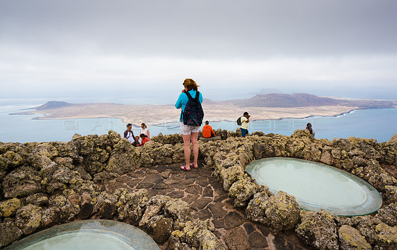 Bajo las nubes en el Mirador del Río - Lanzarote, Canarias