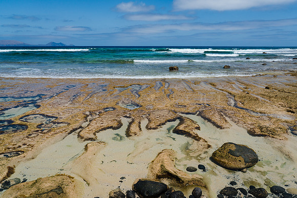 Arena sedimentada en la Playa de la Lambra - La Graciosa, Canari