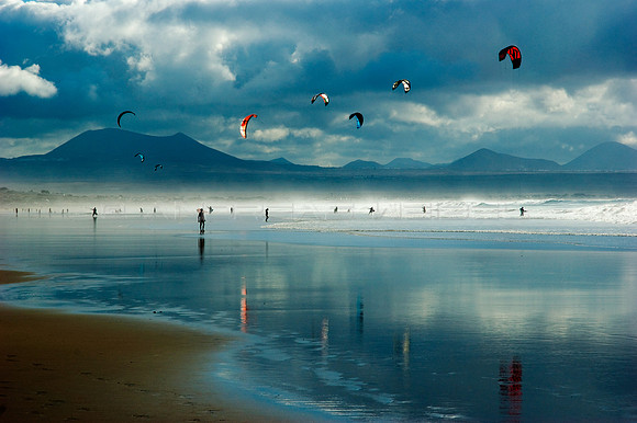 Kite Surf en la Playa de Famara, Lanzarote