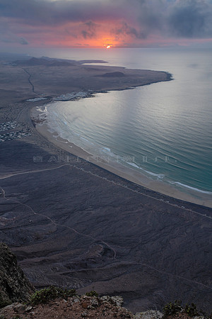 Puesta de sol desde el Risco de Famara - Teguise.