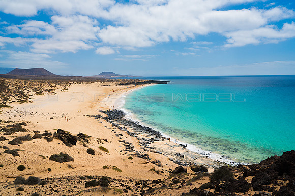 Panorámica de la Playa de las Conchas - La Graciosa, Islas Cana