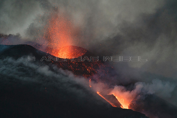 Erupción Volcán Cumbre Vieja - La Palma, Islas Canarias.