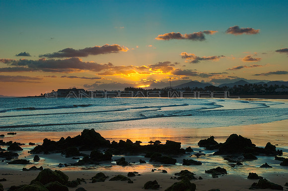 Puesta de sol en la Playa de Los Pocillos, Puerto del Carmen